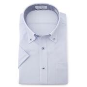 半袖 ノンアイロンクール ボタンダウンシャツ LES MUES レギュラーフィット ブルー 4Lサイズ DAY678-1 4L