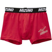 ミズノロゴプリントボクサーパンツ 前開きなし レッド C2JB116762 L