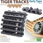 TR85008 1/35 WWII 独 ドイツタイガーI型重戦車 可動履帯 初期型セット [プラモデル用パーツ]