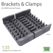 TR35011 1/35 WWII ドイツ用ブラケット/クランプセット [プラモデル用パーツ]