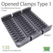 TR35017 1/35 WWII ドイツ用クランプ タイプ1 開状態 [プラモデル用パーツ]