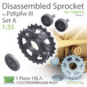 TR35033-2 1/35 III号戦車用起動輪 整備分解再現セットA タミヤ用 [プラモデル用パーツ]