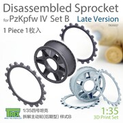 TR35037 1/35 IV号戦車用後期型起動輪 整備分解再現セットB [プラモデル用パーツ]