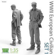 TR53001 1/35 WWII 欧州の民間人1 ジャッケット姿の男性 [プラモデル用パーツ]