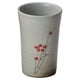 信楽焼 へちもん フリーカップ 朱花 白 MR-3-1577B