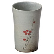 MR-3-1577B [信楽焼 へちもん フリーカップ 朱花 白]