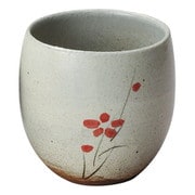 MR-3-1593B [信楽焼 へちもん ゆったりカップ 朱花 白]