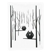 ティータオル HUHUU フクロウ ブラック 65×45cm S301K