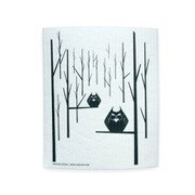 キッチンワイプ HUHUU フクロウ ブラック 17×20.5cm