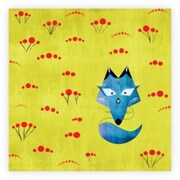 ポストカード FOX ベリー畑 14×14cm S512P