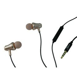 マイク＆リモコン付き イヤホン シャンパンピンク JE-MIC-222-SP