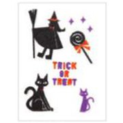 フェイスシール KIDSシール 魔女と黒猫 [パーティーグッズ]