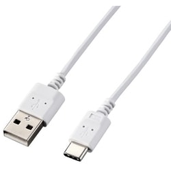 USB Type-Cケーブル 極細 1.0m ホワイト MPA-ACX10WH