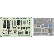 EDU3DL48040 1/48 スペース シリーズ F-4B 内装3Dデカール w/エッチングパーツセット （タミヤ用） [プラモデル用品]