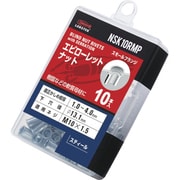 NSK10RMP [エビ ローレットナット 薄頭・スチール製 板厚4.0 M10×1.5 10個入]
