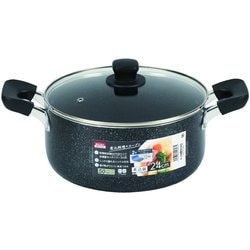 ママディナーα マーブルダイヤモンドIH対応ガラス蓋付煮込鍋24cm HB-5897