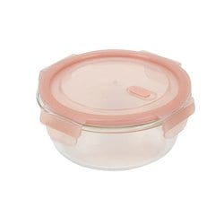 ディッシュプラス 耐熱ガラスバルブ付保存容器丸型620ml HB-5956