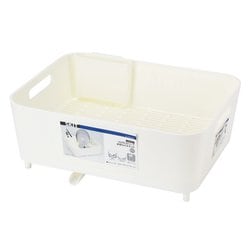 スキット 水が流れるトレー付水切りバスケット ホワイト HB-5963