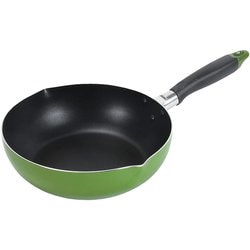 ニューフォア ふっ素加工IH対応深型フライパン24cm グリーン HB-8594