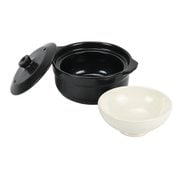 蓋が茶碗になる炊飯土鍋0.5合用 しろ L-1977