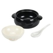 蓋が取り皿になる一人用土鍋レンゲ付 さくら L-1980