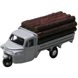 NC-123 Ｎゲージ レイアウト用 オート三輪トラック 木材積載仕様 グレー [鉄道模型用品]