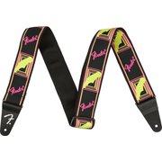 FENDER (フェンダー) Neon Monogrammed Strap, Yellow/Pink