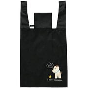 P-3237 [エコバッグ コンビニバッグ 大 いぬ ブラック]