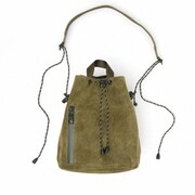WATER PROOF SUEDE DRAWSTRING BAG 091754-65 KHAKI [アウトドア 巾着バッグ]