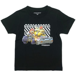 マリオカート KIDS Ｔシャツ マリオVSクッパ ブラック 130cm [キャラクターグッズ]