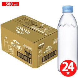 エコ ラベルレス evian（エビアン） ペットボトル 500ml×24本 [ミネラルウォーター]
