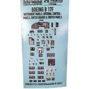 KW3D1721020 1/72 エアクラフト用 ディテールアップ 3Dデカール WW.II B-17F フライングフォートレス フルコクピット・インテリア [プラモデル用品]