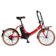 折りたたみ電動アシスト自転車 20型 シングルギヤ レッド FIAT E-BIKE FDB200 RD