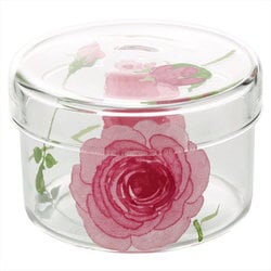 English Rose イングリッシュローズ 耐熱ガラス 蓋付カップ （M） ピンク 49P087