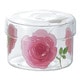 English Rose イングリッシュローズ 耐熱ガラス 蓋付カップ （L） ピンク 49P088