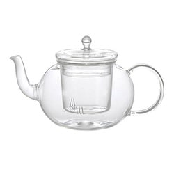耐熱ガラス ティーポット 580ml フラットハンドル 49T508