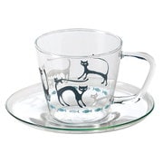 Elegant Cat エレガントキャット 耐熱ガラス カップ＆ソーサー 39P080