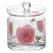 English Rose イングリッシュローズ ガラス 蓋付ポット (M) ピンク 46P095