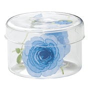 English Rose イングリッシュローズ 耐熱ガラス 蓋付カップ (M) ブルー 49P119