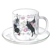はなころび 耐熱ガラス カップ＆ソーサー 49P145