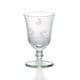 ガラス 台付冷酒グラス 約70ml 切子 月うさぎ グリーン 13H055-GR