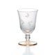 ガラス 台付冷酒グラス 約70ml 切子 月うさぎ アンバー 13H055-AMB