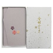 エステルちりめん 刺繍入り 金封ふくさ 桜 パープル 788-8