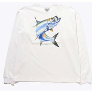 PFGキャリーチェンロングスリーブTシャツ PM3764 100 White Tarpon Mサイズ [アウトドア カットソー メンズ]