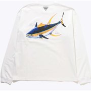 PFGキャリーチェンロングスリーブTシャツ PM3764 103 White Tuna Sサイズ [アウトドア カットソー メンズ]