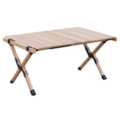 木製折りたたみローテーブル Woodi Roll Table 90 SMOrsRT001a ベージュ [アウトドア テーブル]