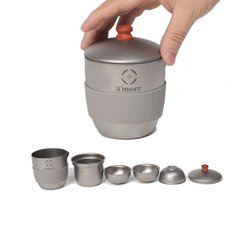 ティーポット5点セット Titanium Tea Coze SMOrsUT001TCa [アウトドア 調理器具 ティーポット]
