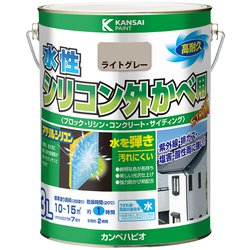水性シリコン外壁用 ライトグレー 3L