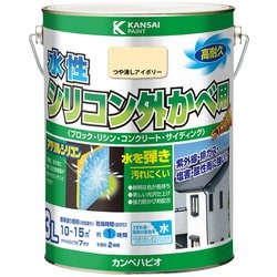 水性シリコン外壁用 つや消しアイボリー 3L