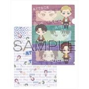 進撃の巨人×ぱすきゃら クリアファイル リヴァイ＆エルヴィン＆ハンジ [キャラクターグッズ]